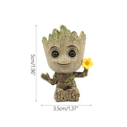 Nordic Decorative Vase Home Office Storage Pen Holder Anime Figure Desktop Ornaments Groot Flower Pots Garden Pots Planters Gift - Asmota