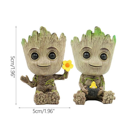 Nordic Decorative Vase Home Office Storage Pen Holder Anime Figure Desktop Ornaments Groot Flower Pots Garden Pots Planters Gift - Asmota