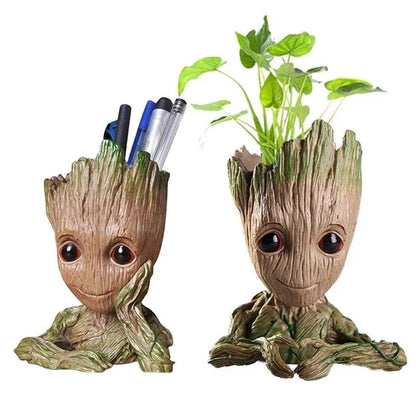 Nordic Decorative Vase Home Office Storage Pen Holder Anime Figure Desktop Ornaments Groot Flower Pots Garden Pots Planters Gift - Asmota