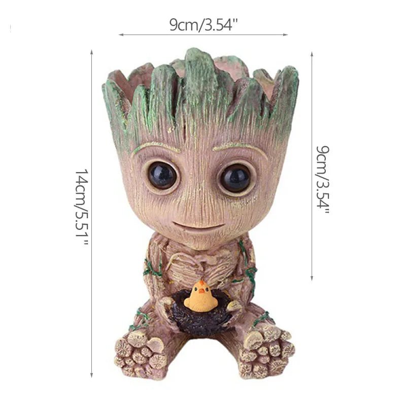 Nordic Decorative Vase Home Office Storage Pen Holder Anime Figure Desktop Ornaments Groot Flower Pots Garden Pots Planters Gift - Asmota