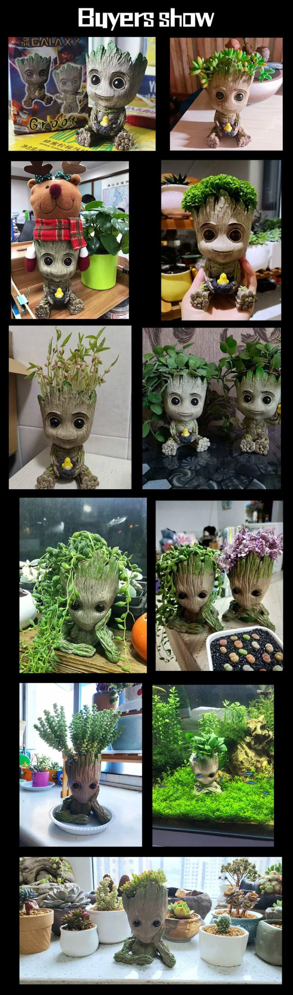 Nordic Decorative Vase Home Office Storage Pen Holder Anime Figure Desktop Ornaments Groot Flower Pots Garden Pots Planters Gift - Asmota