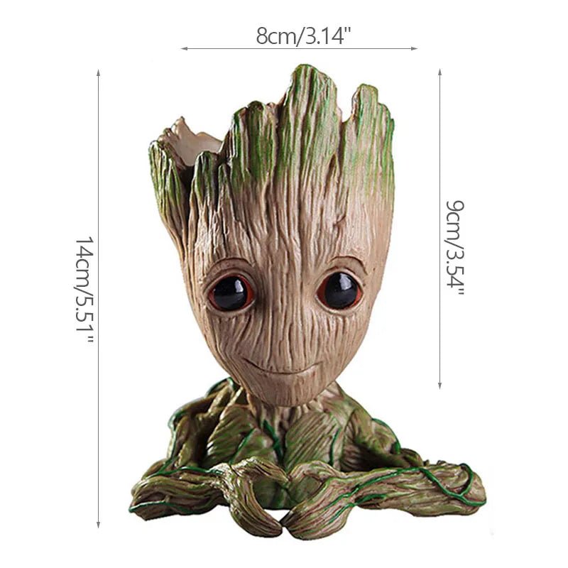 Nordic Decorative Vase Home Office Storage Pen Holder Anime Figure Desktop Ornaments Groot Flower Pots Garden Pots Planters Gift - Asmota