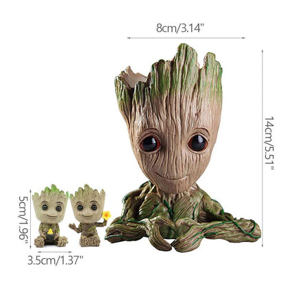 Nordic Decorative Vase Home Office Storage Pen Holder Anime Figure Desktop Ornaments Groot Flower Pots Garden Pots Planters Gift - Asmota