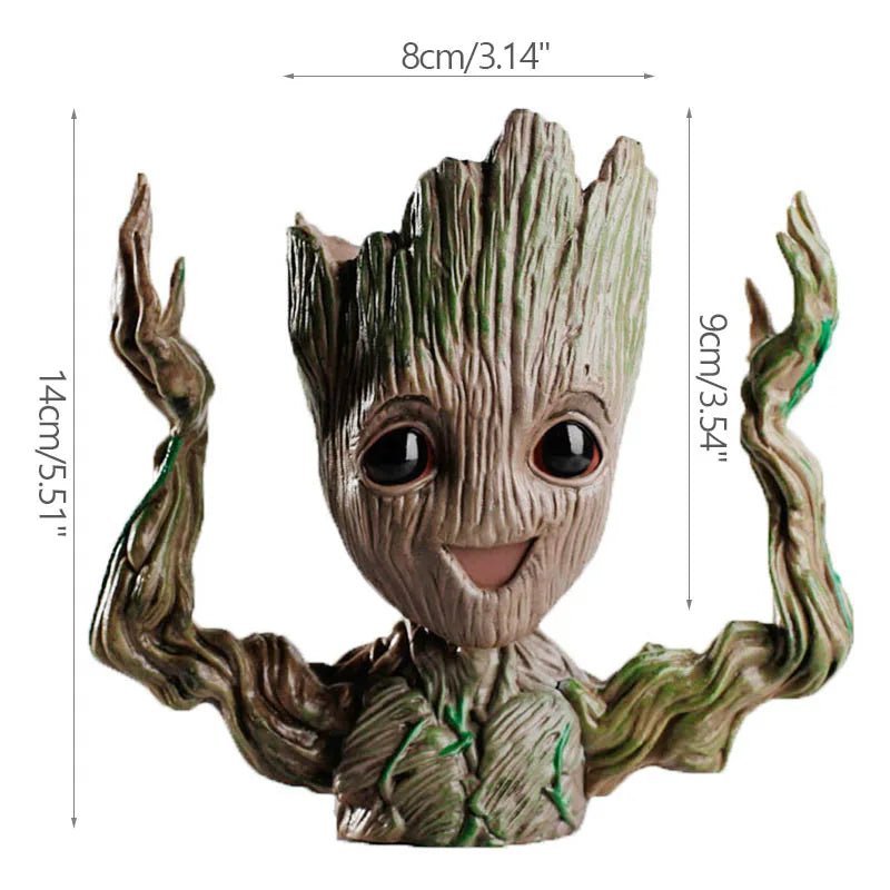 Nordic Decorative Vase Home Office Storage Pen Holder Anime Figure Desktop Ornaments Groot Flower Pots Garden Pots Planters Gift - Asmota