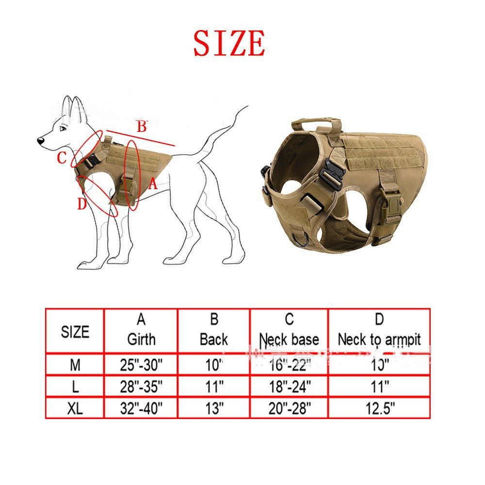 Nylon Strong Pet Tactical Portable Vest - Asmota