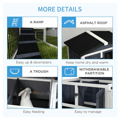Outdoor Rabbit Hutch - Asmota