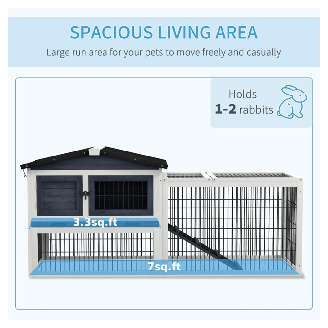Outdoor Rabbit Hutch - Asmota
