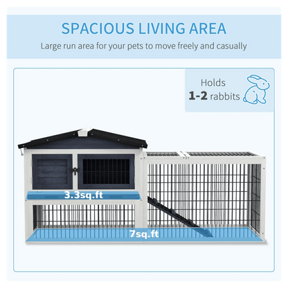 Outdoor Rabbit Hutch - Asmota