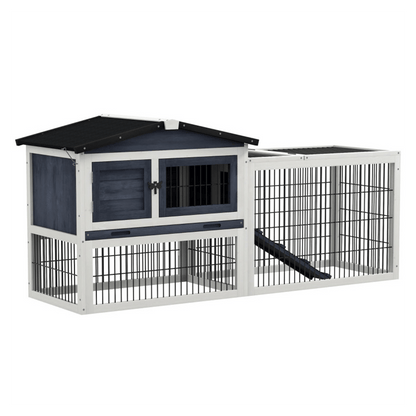 Outdoor Rabbit Hutch - Asmota