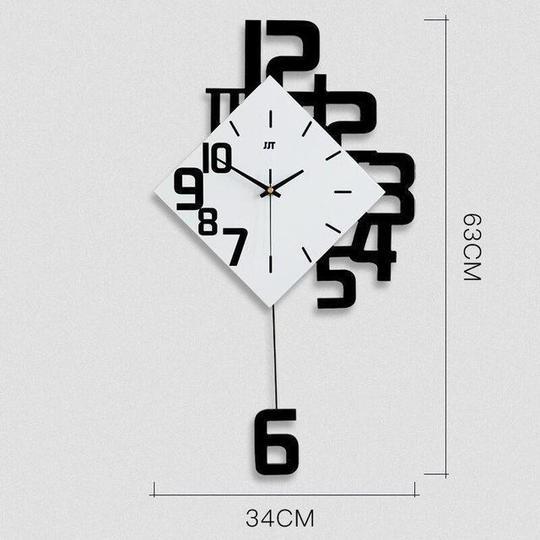 Personalized Digital Clock Fashion Wall Clock Wooden Creative Decorative Wall Watch - Asmota
