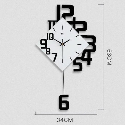 Personalized Digital Clock Fashion Wall Clock Wooden Creative Decorative Wall Watch - Asmota
