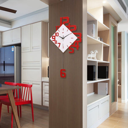 Personalized Digital Clock Fashion Wall Clock Wooden Creative Decorative Wall Watch - Asmota