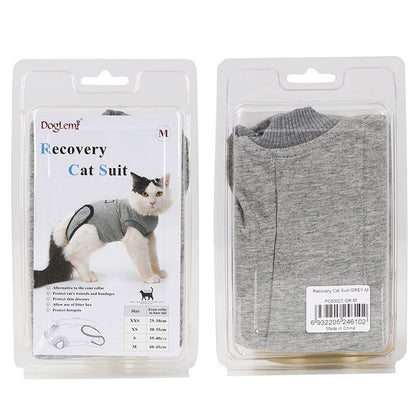 Pet Cat Recovery After Surgery Clothing Pet Wound Anti - mite Sterilization Suit pet products supplies &c - Asmota
