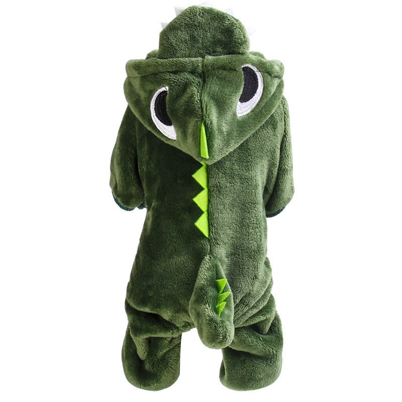 Pet Clothing Thickened Warmth Dinosaur Transform - Asmota