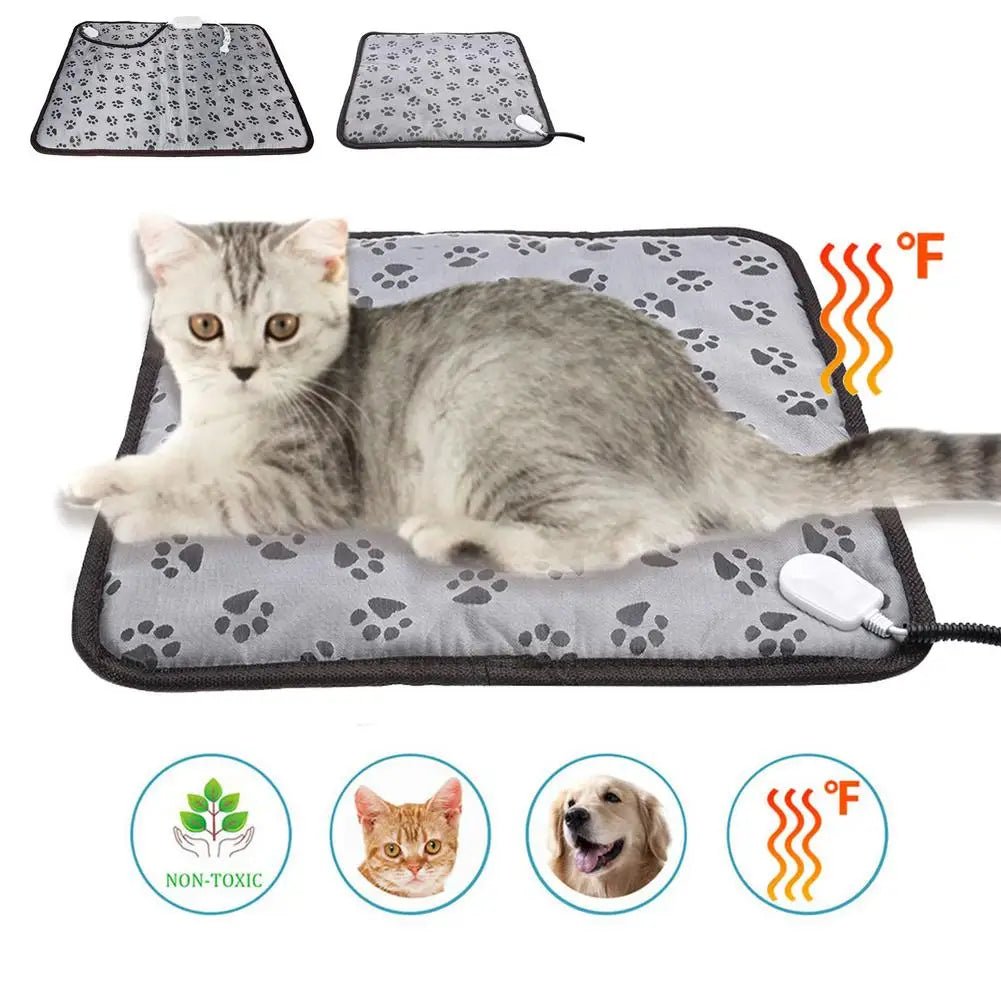 Pet Dog Bed Electric Blanket Heating Pad Dog Cat Bed chair Mat Waterproof Adjustable Temperature Chair Cushion Dog Beds Supplies - Asmota