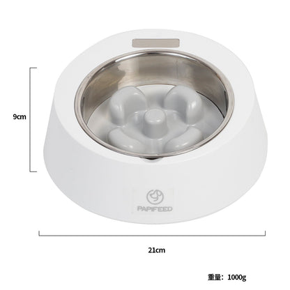 Pet Dog Bowl Slow Feeder Dog Food Bowl Smart Weighing Dog Slow Feeder Cat Pet Feeder - Asmota