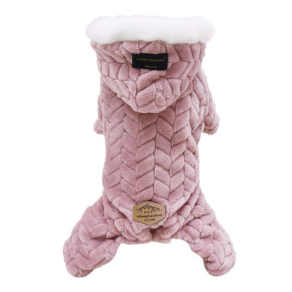 Pet Dog Clothes Winter Warm Fleece Dogs Jumpsuits Pet Clothing for Small Dogs Puppy Cats Hoodies Jacket Chihuahua Yorkshire Coat - Asmota