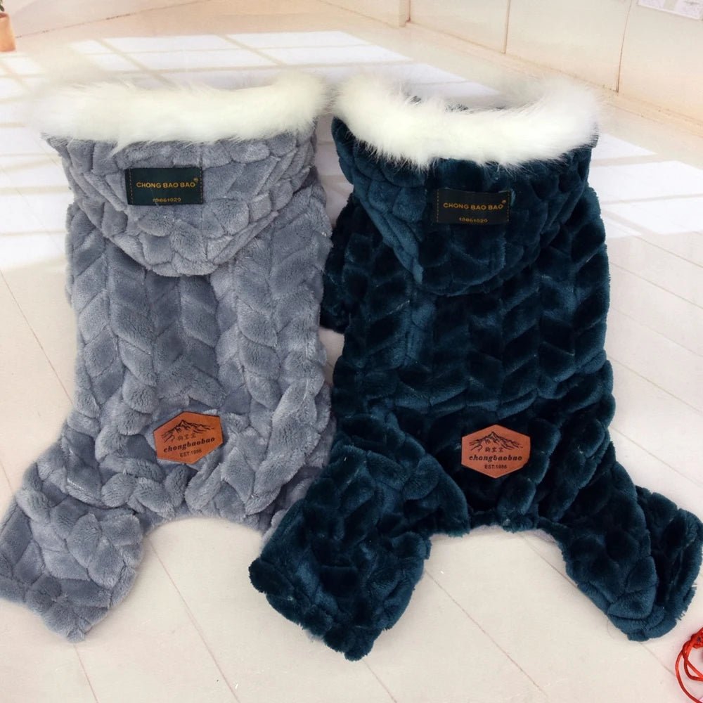 Pet Dog Clothes Winter Warm Fleece Dogs Jumpsuits Pet Clothing for Small Dogs Puppy Cats Hoodies Jacket Chihuahua Yorkshire Coat - Asmota