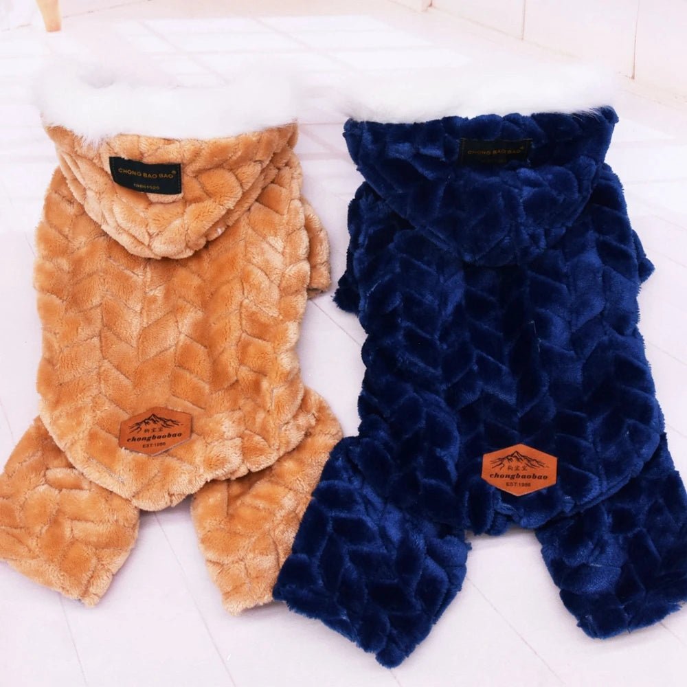 Pet Dog Clothes Winter Warm Fleece Dogs Jumpsuits Pet Clothing for Small Dogs Puppy Cats Hoodies Jacket Chihuahua Yorkshire Coat - Asmota