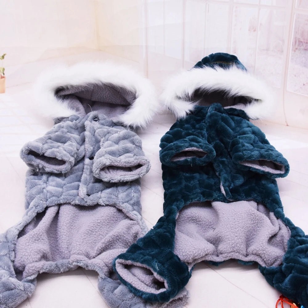 Pet Dog Clothes Winter Warm Fleece Dogs Jumpsuits Pet Clothing for Small Dogs Puppy Cats Hoodies Jacket Chihuahua Yorkshire Coat - Asmota