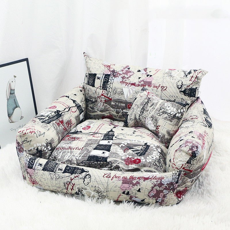 Pet Supplies Autumn And Winter Sofa Pet Nest Canvas - Asmota