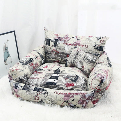 Pet Supplies Autumn And Winter Sofa Pet Nest Canvas - Asmota