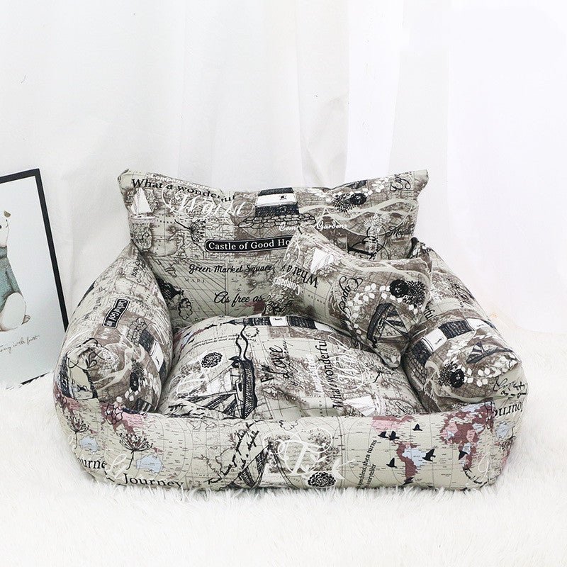 Pet Supplies Autumn And Winter Sofa Pet Nest Canvas - Asmota