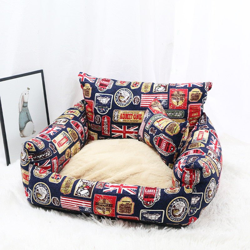 Pet Supplies Autumn And Winter Sofa Pet Nest Canvas - Asmota
