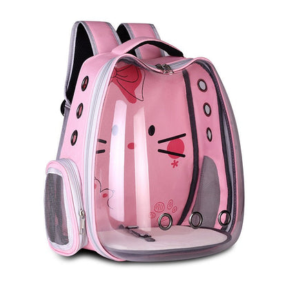 Pet Supplies Pet Backpack Convenient Pet Space Bag Breathable Shoulder Cat Bag Dog Bag - Asmota