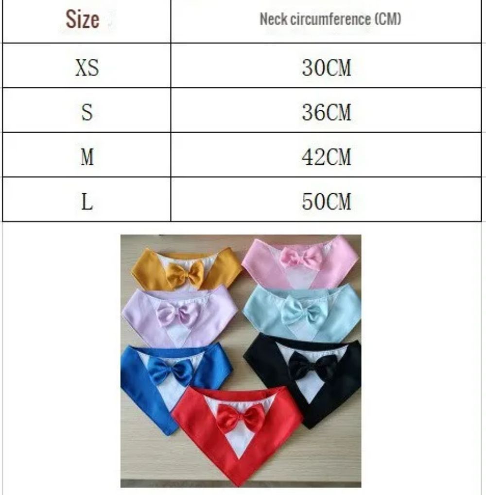 Pet Triangle Bib Bow Saliva Towel Pet Collar Dog Clothing Cat Puppy Scarf Bib Dogs Pets Accessories Dog Collar Harness - Asmota