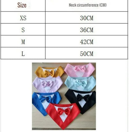 Pet Triangle Bib Bow Saliva Towel Pet Collar Dog Clothing Cat Puppy Scarf Bib Dogs Pets Accessories Dog Collar Harness - Asmota