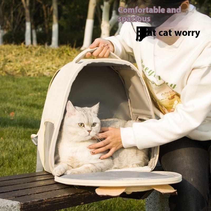Pet Triangle Cat Bag Breathable Comfortable Portable Large Capacity - Asmota