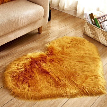 Plush Heart Shaped Carpet Non - Slip Mat Fluffy Rug Floor Mat Blanket Sofa Cushion Foot Pad Carpets For Living Room Home Decor - Asmota