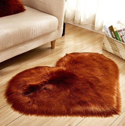 Plush Heart Shaped Carpet Non - Slip Mat Fluffy Rug Floor Mat Blanket Sofa Cushion Foot Pad Carpets For Living Room Home Decor - Asmota
