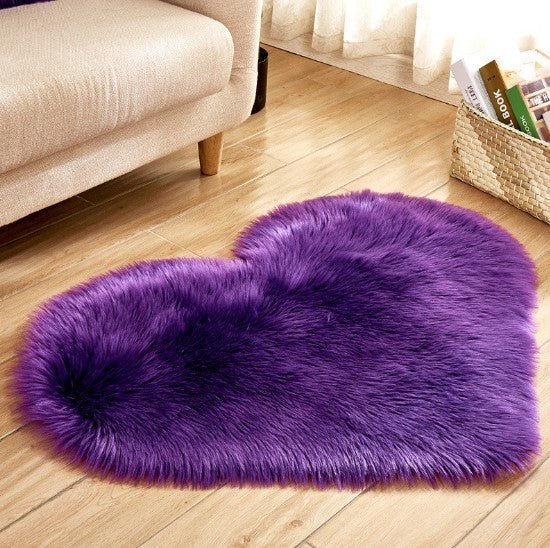 Plush Heart Shaped Carpet Non - Slip Mat Fluffy Rug Floor Mat Blanket Sofa Cushion Foot Pad Carpets For Living Room Home Decor - Asmota
