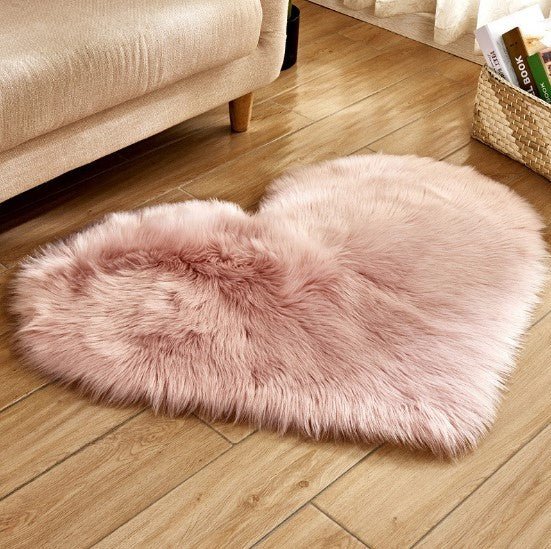 Plush Heart Shaped Carpet Non - Slip Mat Fluffy Rug Floor Mat Blanket Sofa Cushion Foot Pad Carpets For Living Room Home Decor - Asmota