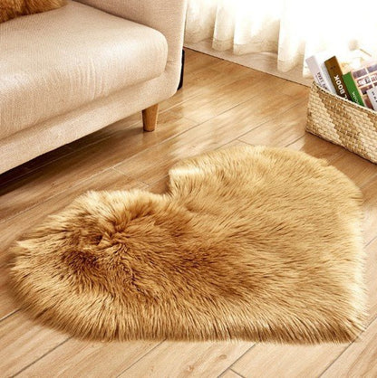 Plush Heart Shaped Carpet Non - Slip Mat Fluffy Rug Floor Mat Blanket Sofa Cushion Foot Pad Carpets For Living Room Home Decor - Asmota