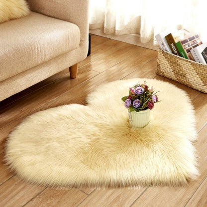 Plush Heart Shaped Carpet Non - Slip Mat Fluffy Rug Floor Mat Blanket Sofa Cushion Foot Pad Carpets For Living Room Home Decor - Asmota