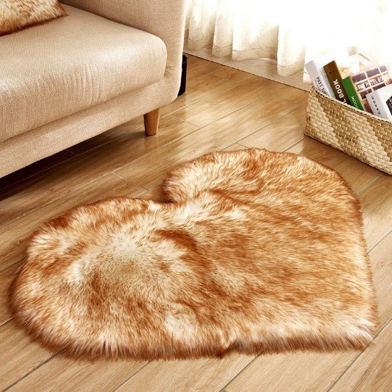 Plush Heart Shaped Carpet Non - Slip Mat Fluffy Rug Floor Mat Blanket Sofa Cushion Foot Pad Carpets For Living Room Home Decor - Asmota
