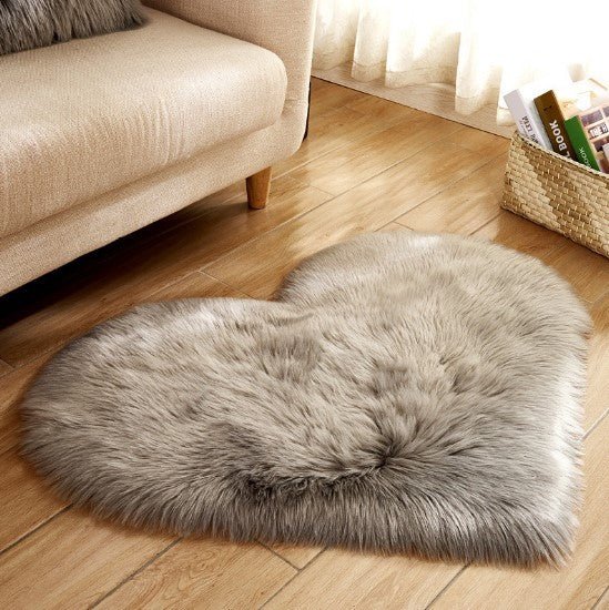 Plush Heart Shaped Carpet Non - Slip Mat Fluffy Rug Floor Mat Blanket Sofa Cushion Foot Pad Carpets For Living Room Home Decor - Asmota