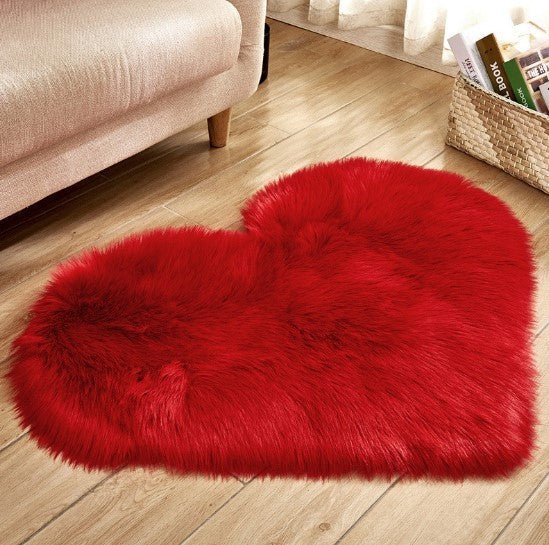 Plush Heart Shaped Carpet Non - Slip Mat Fluffy Rug Floor Mat Blanket Sofa Cushion Foot Pad Carpets For Living Room Home Decor - Asmota
