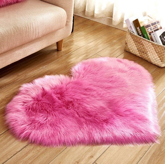 Plush Heart Shaped Carpet Non - Slip Mat Fluffy Rug Floor Mat Blanket Sofa Cushion Foot Pad Carpets For Living Room Home Decor - Asmota