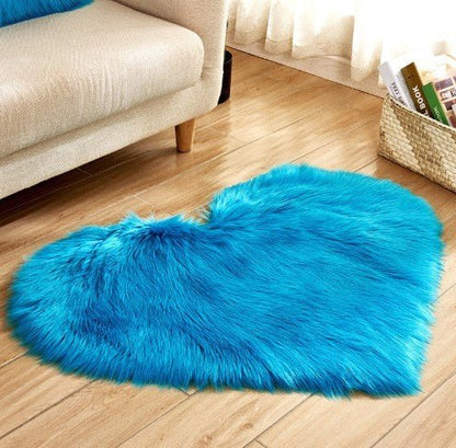 Plush Heart Shaped Carpet Non - Slip Mat Fluffy Rug Floor Mat Blanket Sofa Cushion Foot Pad Carpets For Living Room Home Decor - Asmota