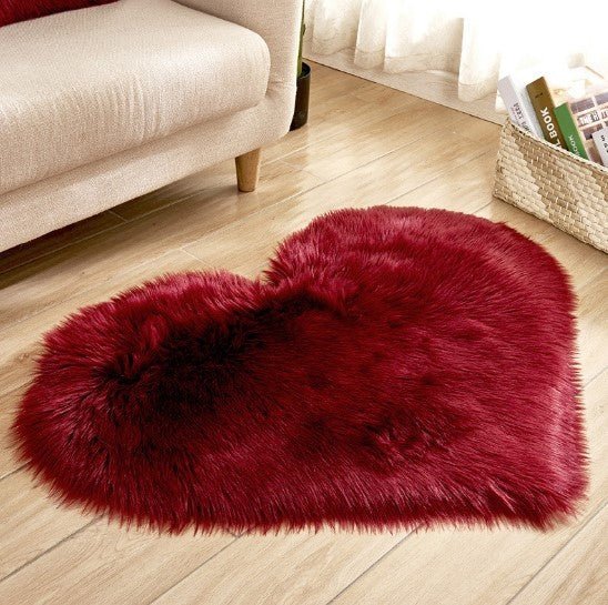 Plush Heart Shaped Carpet Non - Slip Mat Fluffy Rug Floor Mat Blanket Sofa Cushion Foot Pad Carpets For Living Room Home Decor - Asmota