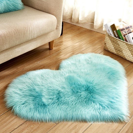 Plush Heart Shaped Carpet Non - Slip Mat Fluffy Rug Floor Mat Blanket Sofa Cushion Foot Pad Carpets For Living Room Home Decor - Asmota