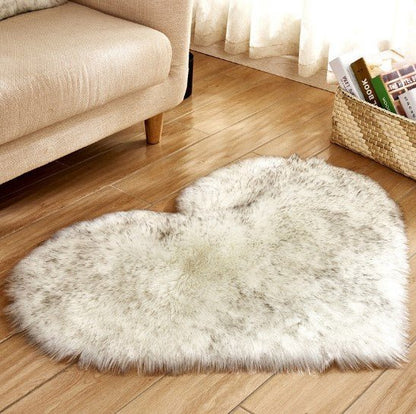 Plush Heart Shaped Carpet Non - Slip Mat Fluffy Rug Floor Mat Blanket Sofa Cushion Foot Pad Carpets For Living Room Home Decor - Asmota