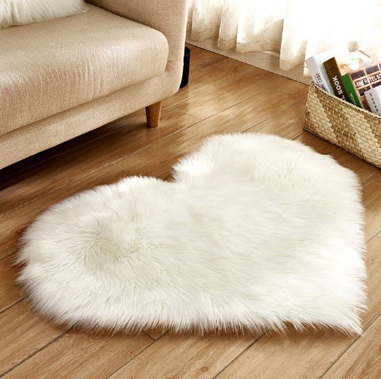 Plush Heart Shaped Carpet Non - Slip Mat Fluffy Rug Floor Mat Blanket Sofa Cushion Foot Pad Carpets For Living Room Home Decor - Asmota