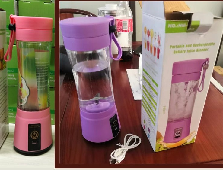Portable Blender With USB Rechargeable Mini Kitchen Fruit Juice Mixer Home Simple Portable Electric Mini Juicer - Asmota