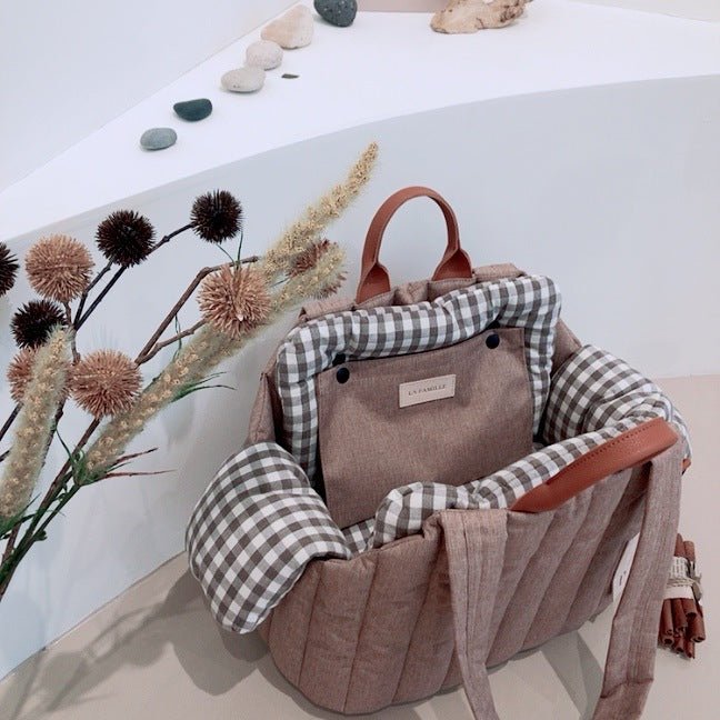 Portable Cotton Filling Pet Bag Large Capacity Breathable Shoulder Crossbody - Asmota