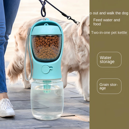 Portable Dog Cat Water Bottle with Storage Food and Water Container for Puppy Pets dogs Feeder Bowl Outdoor Travel Pet supplies - Asmota